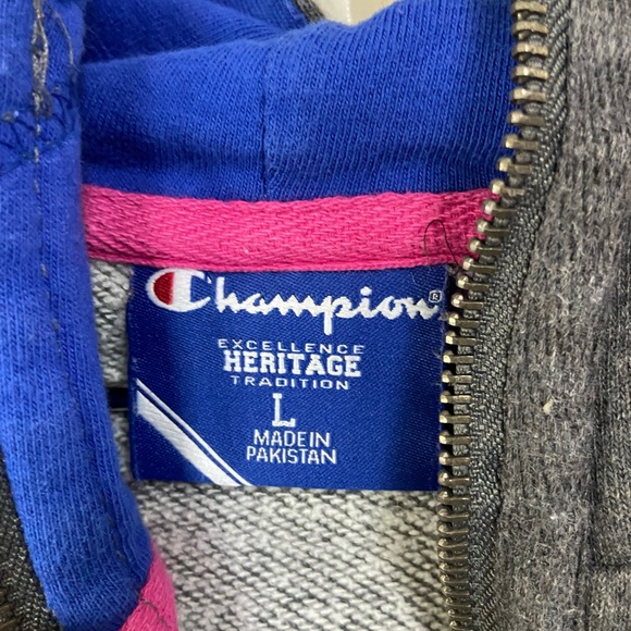 High End USN US NAVY Gray & Pink Champion Hoodie MINTY Women’s L - Picture 6 of 7